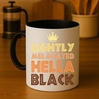 Lightly Melanated Hella Black Afro Queen African American Coffee Mug thumb 4