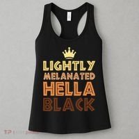 Lightly Melanated Hella Black Afro Queen African American Women's Tank Top thumb 3