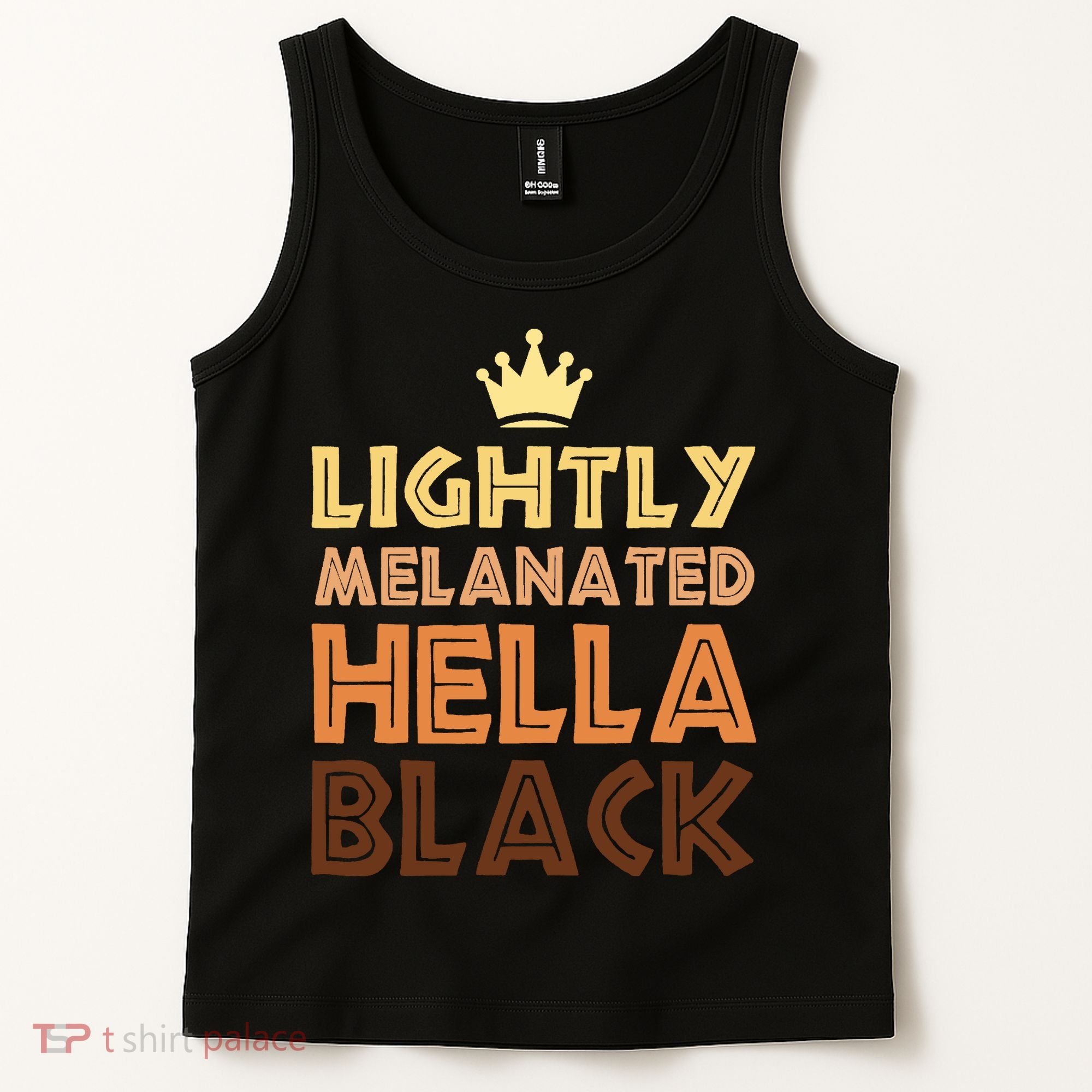 Lightly Melanated Hella Black Afro Queen African American Tank Top