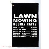 Lawn Mowing Hourly I Mow The Lawn Golf Towel thumb 0