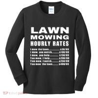 Lawn Mowing Hourly I Mow The Lawn Kids Long Sleeve Shirt thumb 0