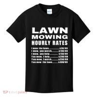 Lawn Mowing Hourly I Mow The Lawn Kids T-Shirt thumb 0