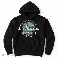 Lahaina Maui Hawaii Surfing Retro Hoodie thumb 0