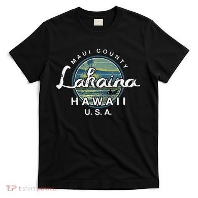 Lahaina Maui Hawaii Surfing Retro T-Shirt