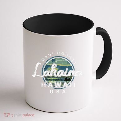 Lahaina Maui Hawaii Surfing Retro Coffee Mug back