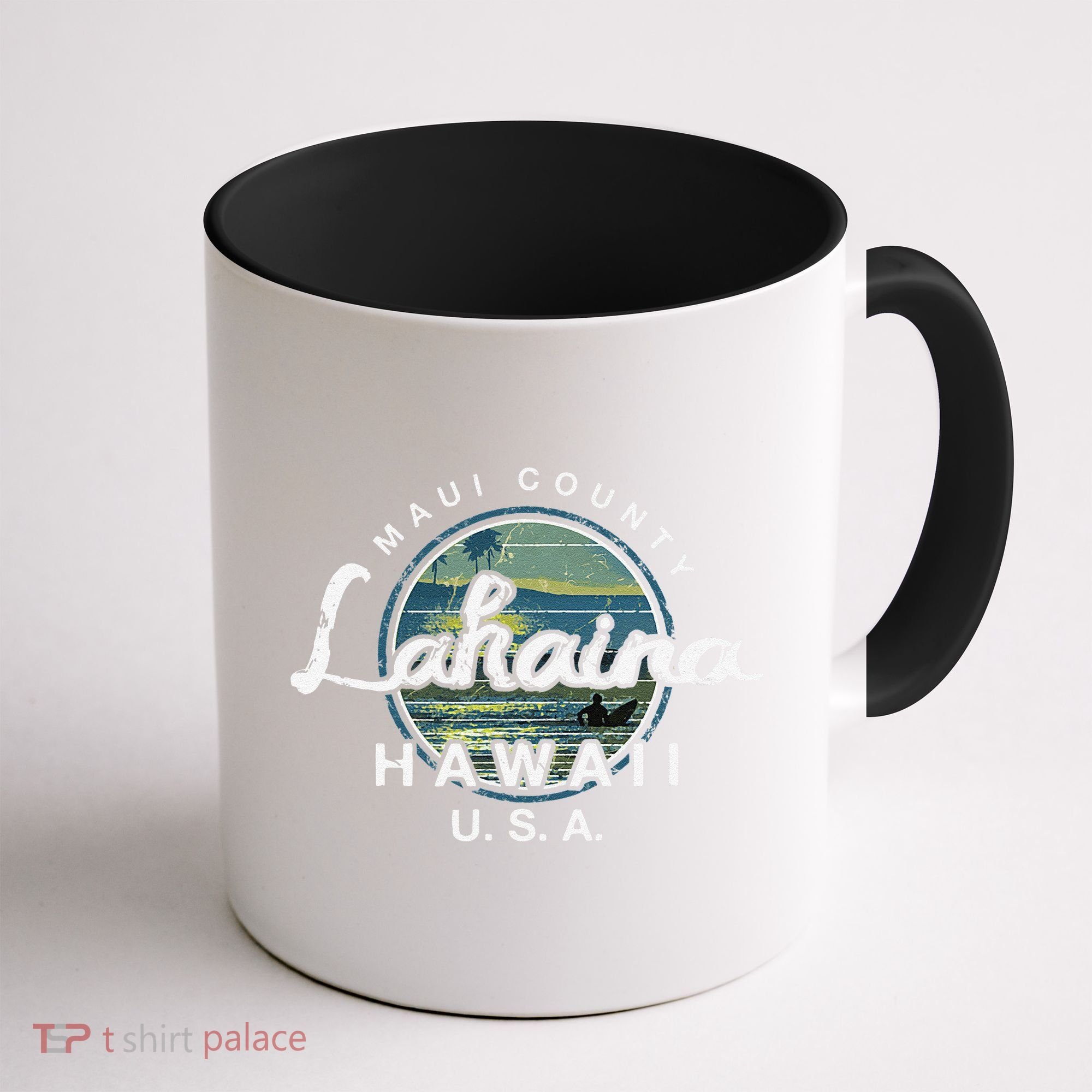 Lahaina Maui Hawaii Surfing Retro Coffee Mug