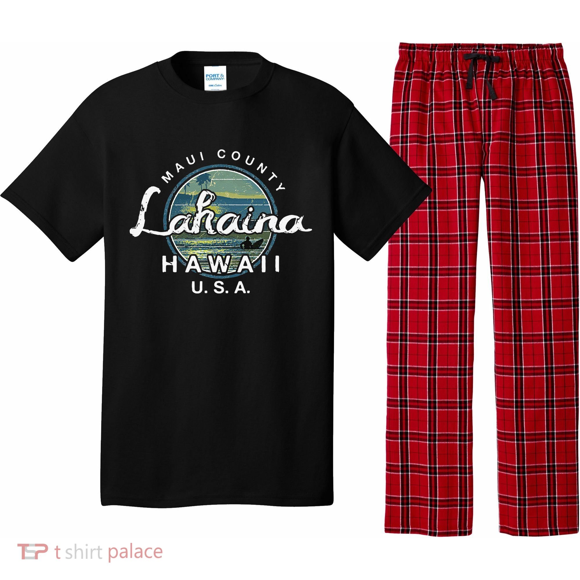 Lahaina Maui Hawaii Surfing Retro Pajama Set