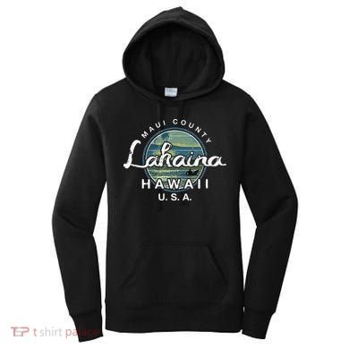 Lahaina Maui Hawaii Surfing Retro Women's Hoodie