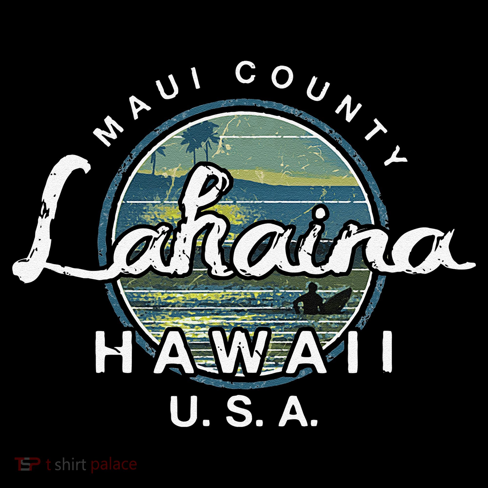 Lahaina Maui Hawaii Surfing Retro Women's Hoodie