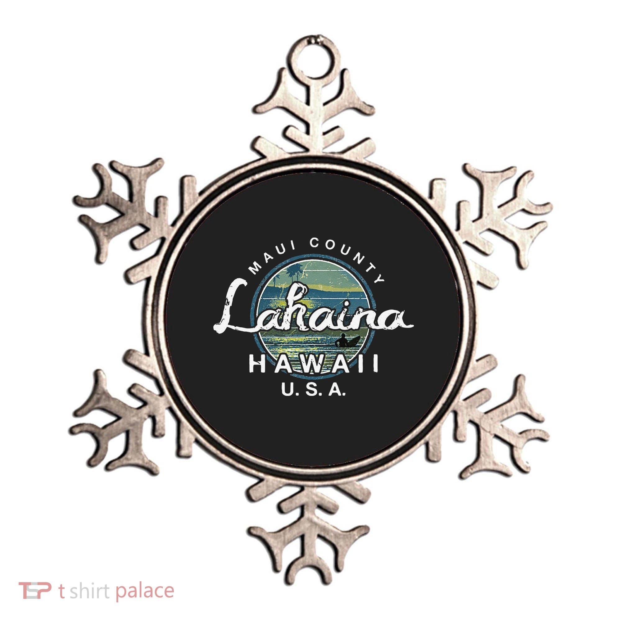 Lahaina Maui Hawaii Surfing Retro Ornament