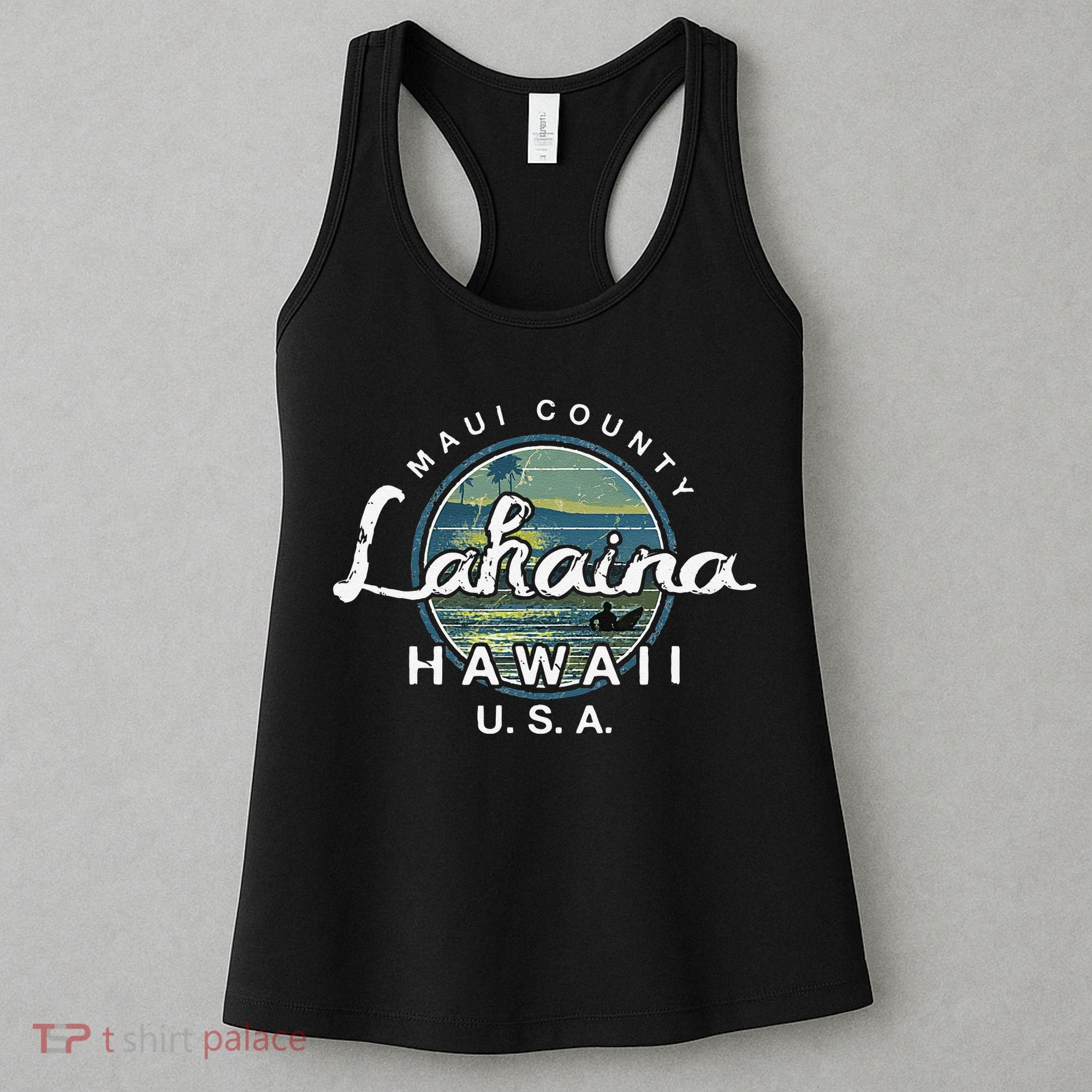 Lahaina Maui Hawaii Surfing Retro Women's Tank Top