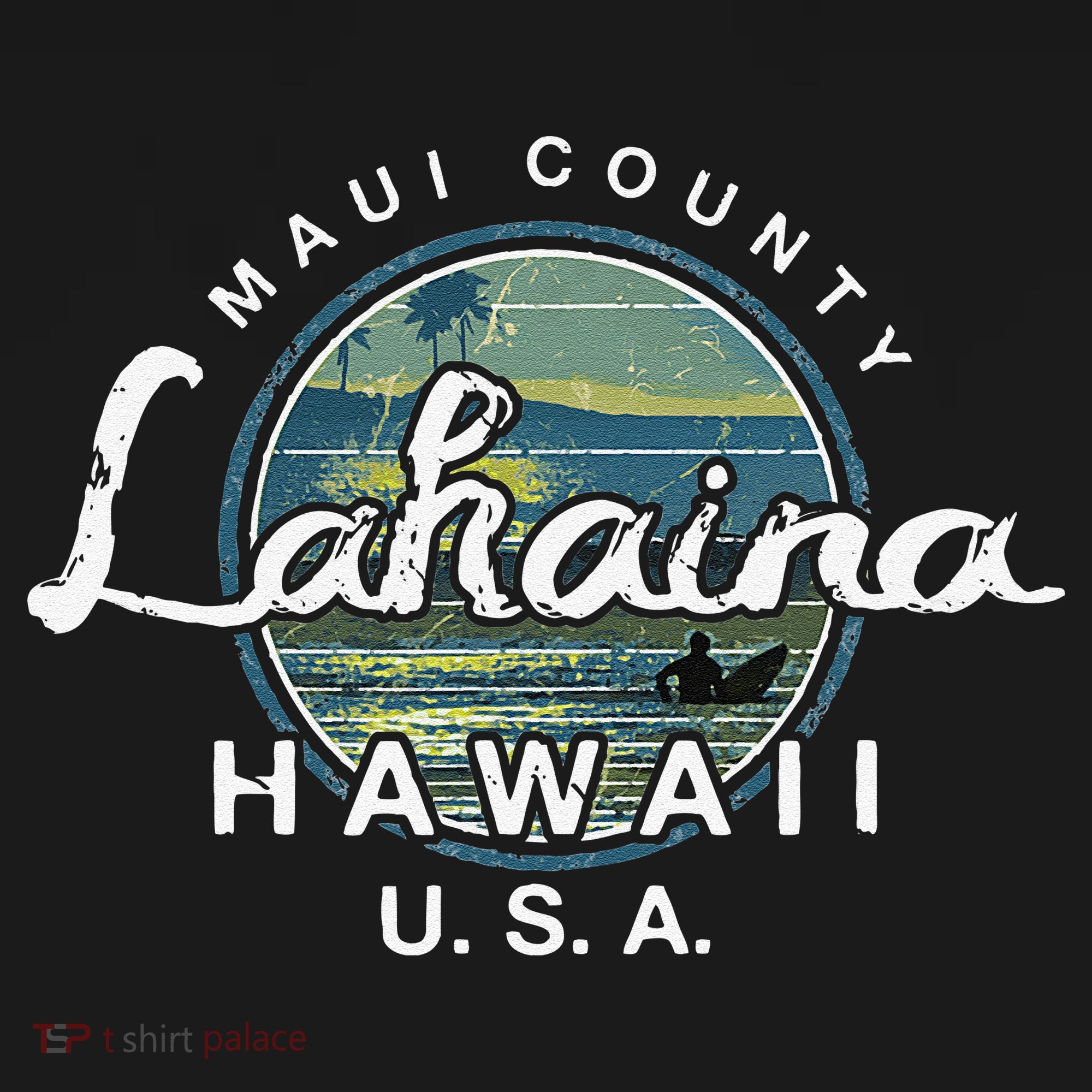 Lahaina Maui Hawaii Surfing Retro Women's Tank Top