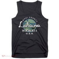 Lahaina Maui Hawaii Surfing Retro Tank Top thumb 0