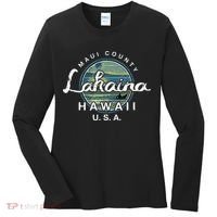 Lahaina Maui Hawaii Surfing Retro Women's Long Sleeve Shirt thumb 0