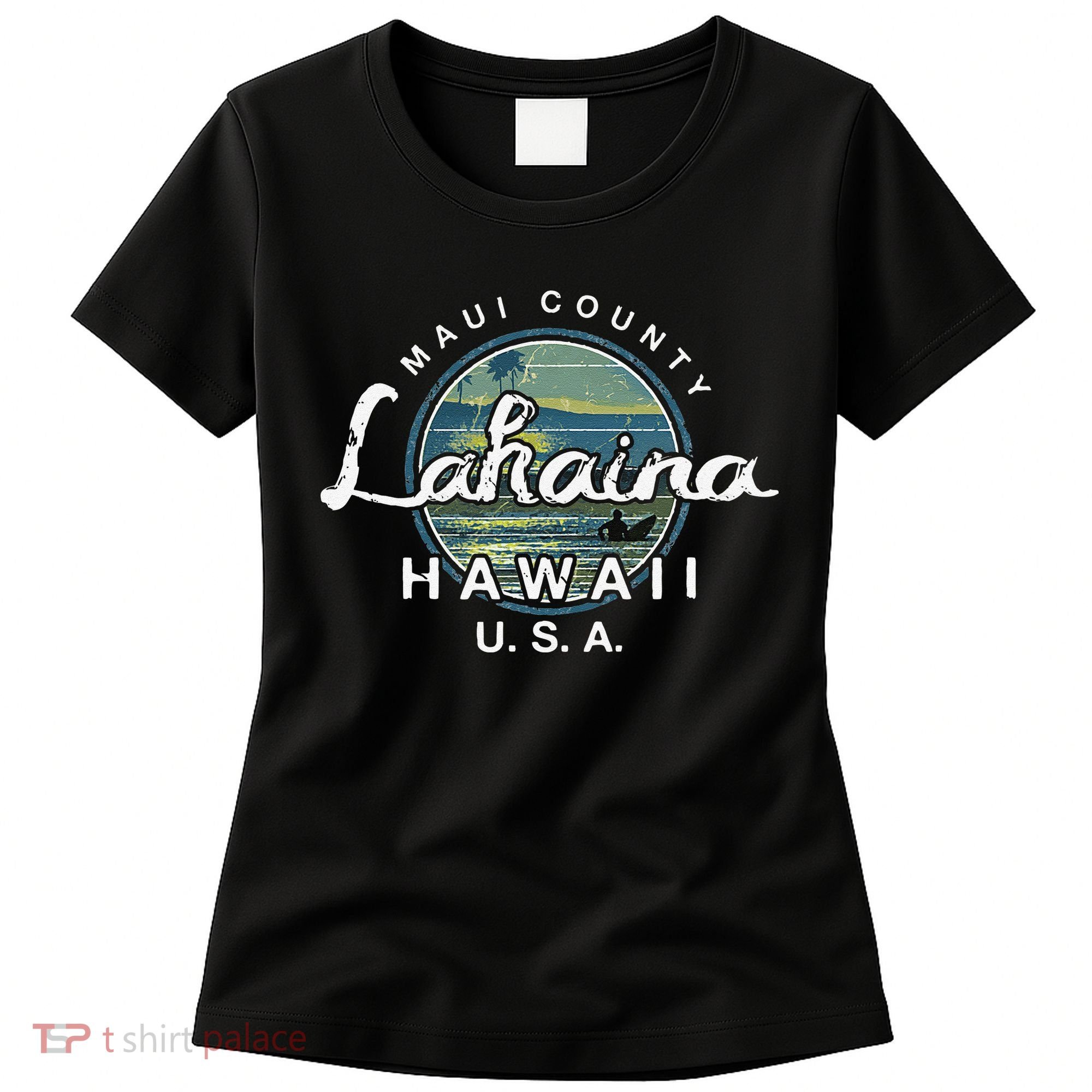 Lahaina Maui Hawaii Surfing Retro Women's T-Shirt
