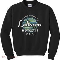 Lahaina Maui Hawaii Surfing Retro Kids Sweatshirt thumb 0
