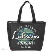 Lahaina Maui Hawaii Surfing Retro Tote Bag thumb 0