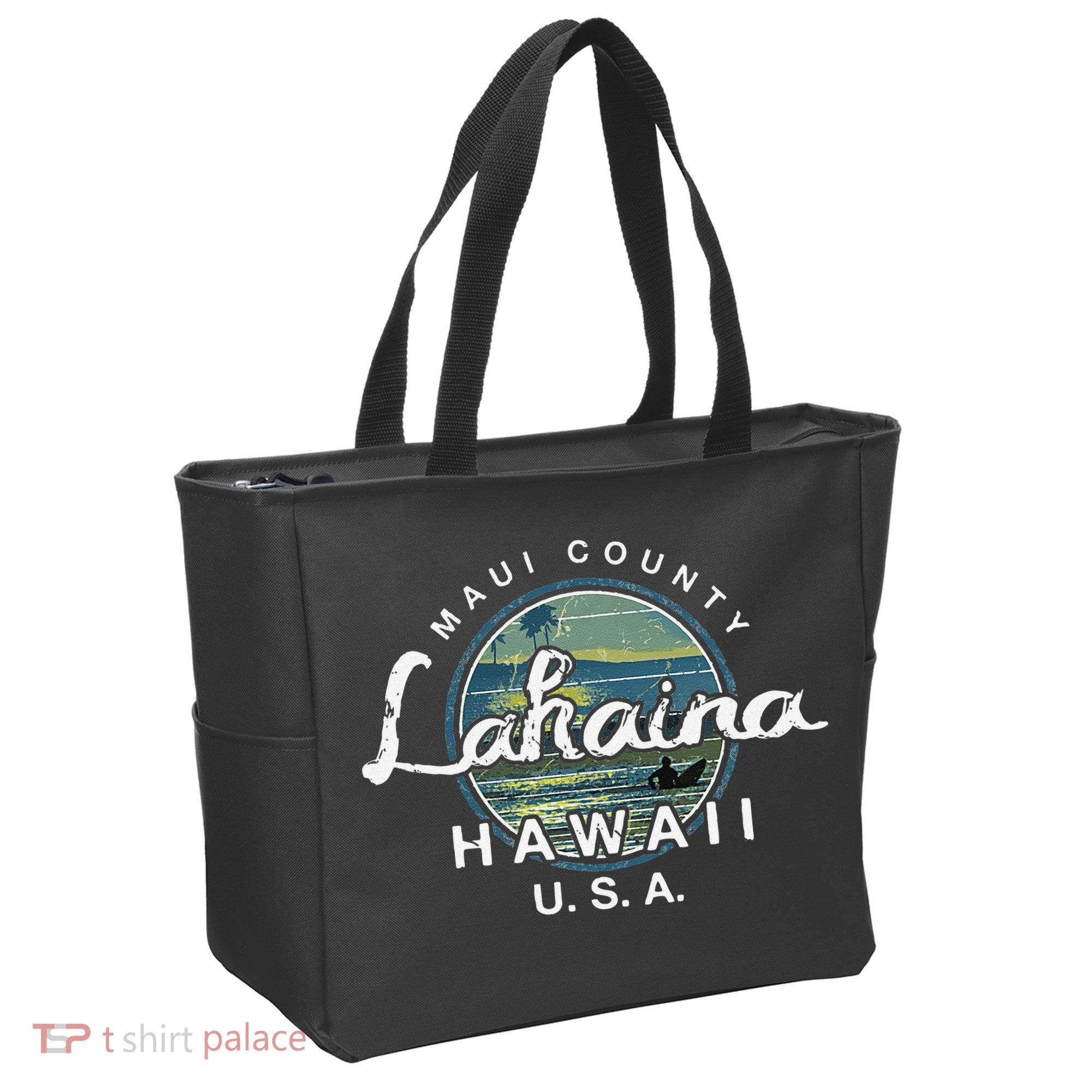 Lahaina Maui Hawaii Surfing Retro Tote Bag