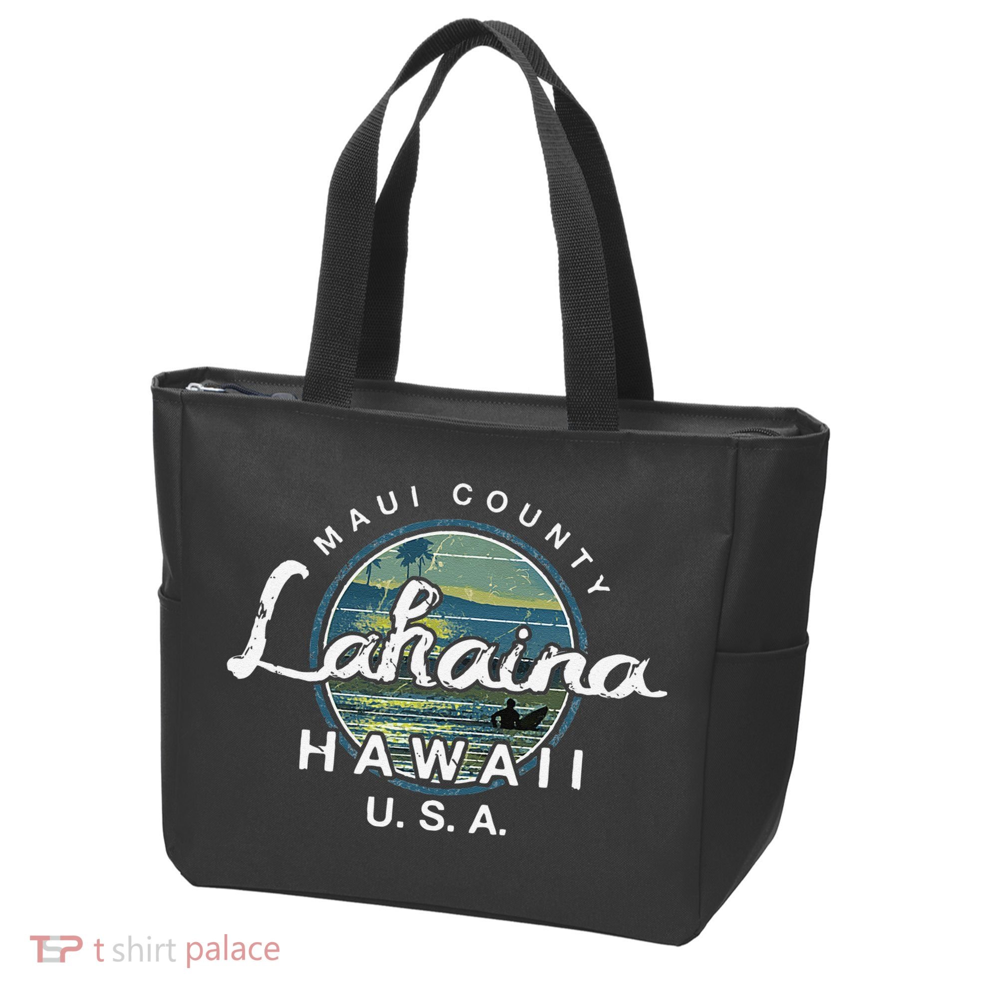 Lahaina Maui Hawaii Surfing Retro Tote Bag