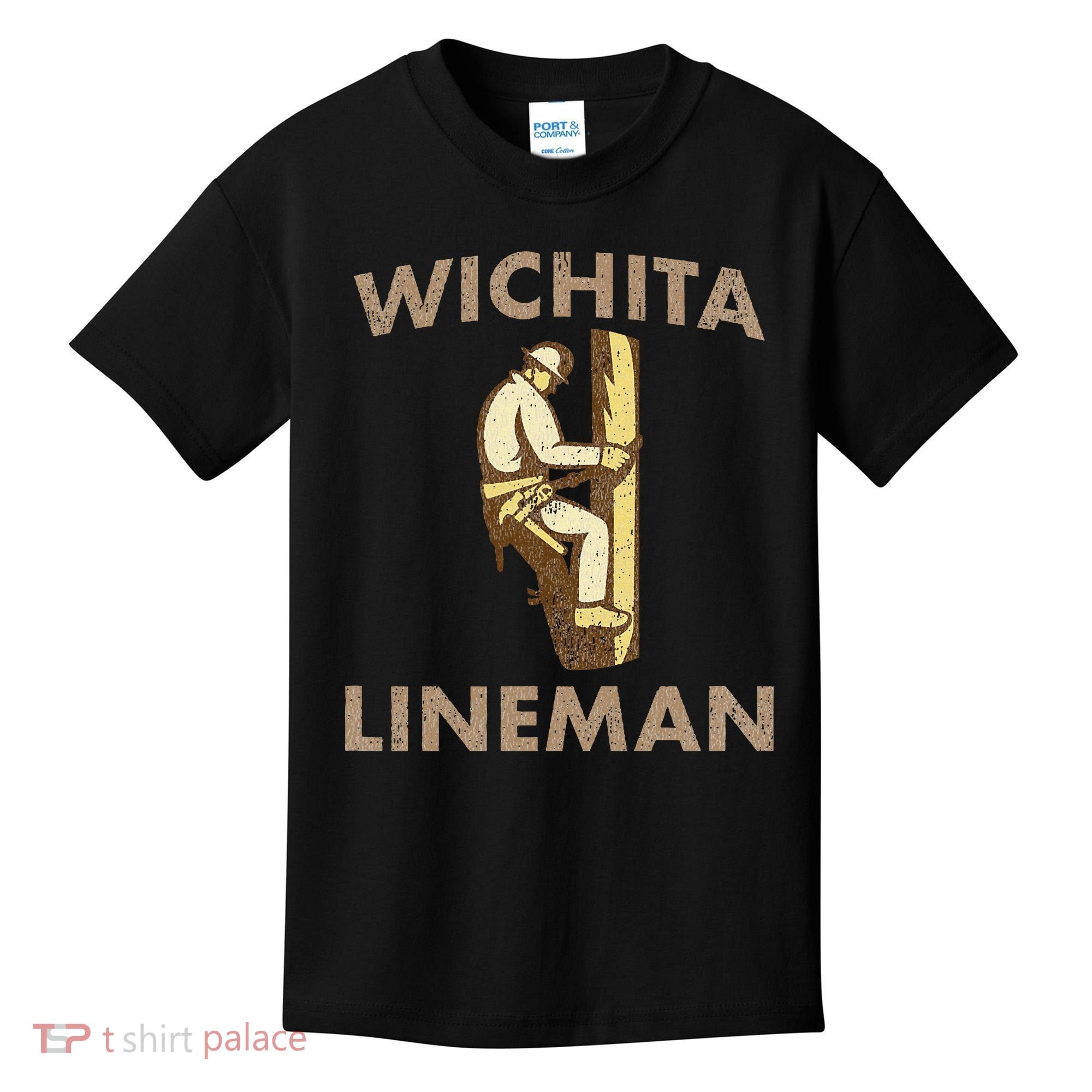 LyricLyfe Music Inspired Wichita Lineman Kids T-Shirt