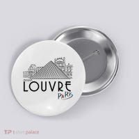 Louvre Museum In Paris Button thumb 0