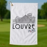 Louvre Museum In Paris Golf Towel thumb 1