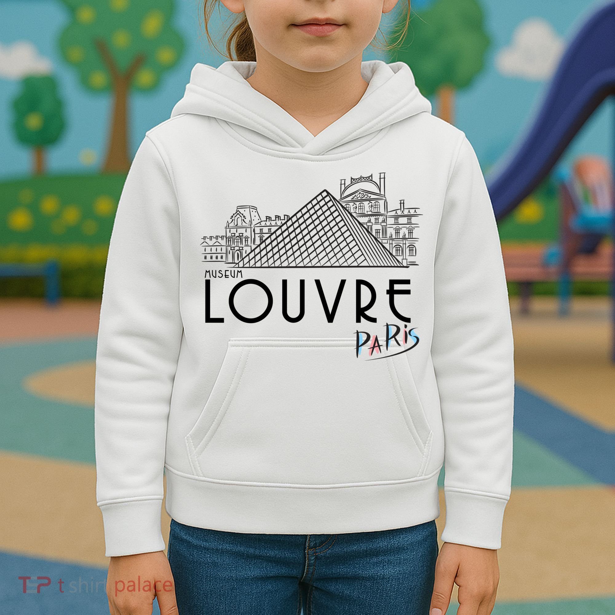 Louvre Museum In Paris Kids Hoodie