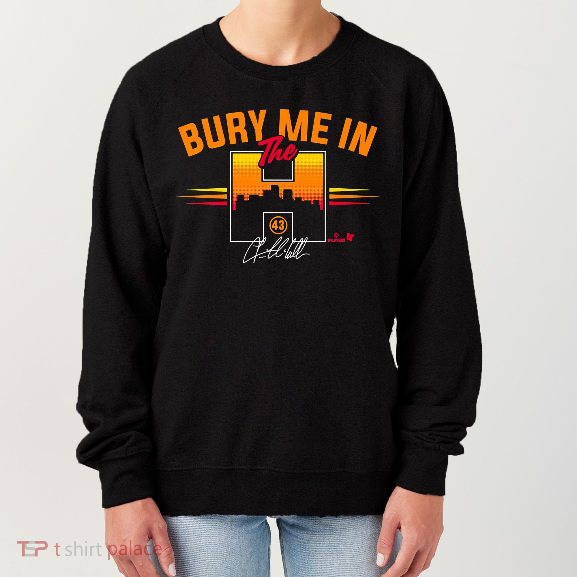 Lance McCullers Jr. Bury Me In The H Houston Baseball Women's Sweatshirt