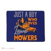 Lawn Mowing Just A Boy Who Loves Mowers Gardener Mousepad thumb 0