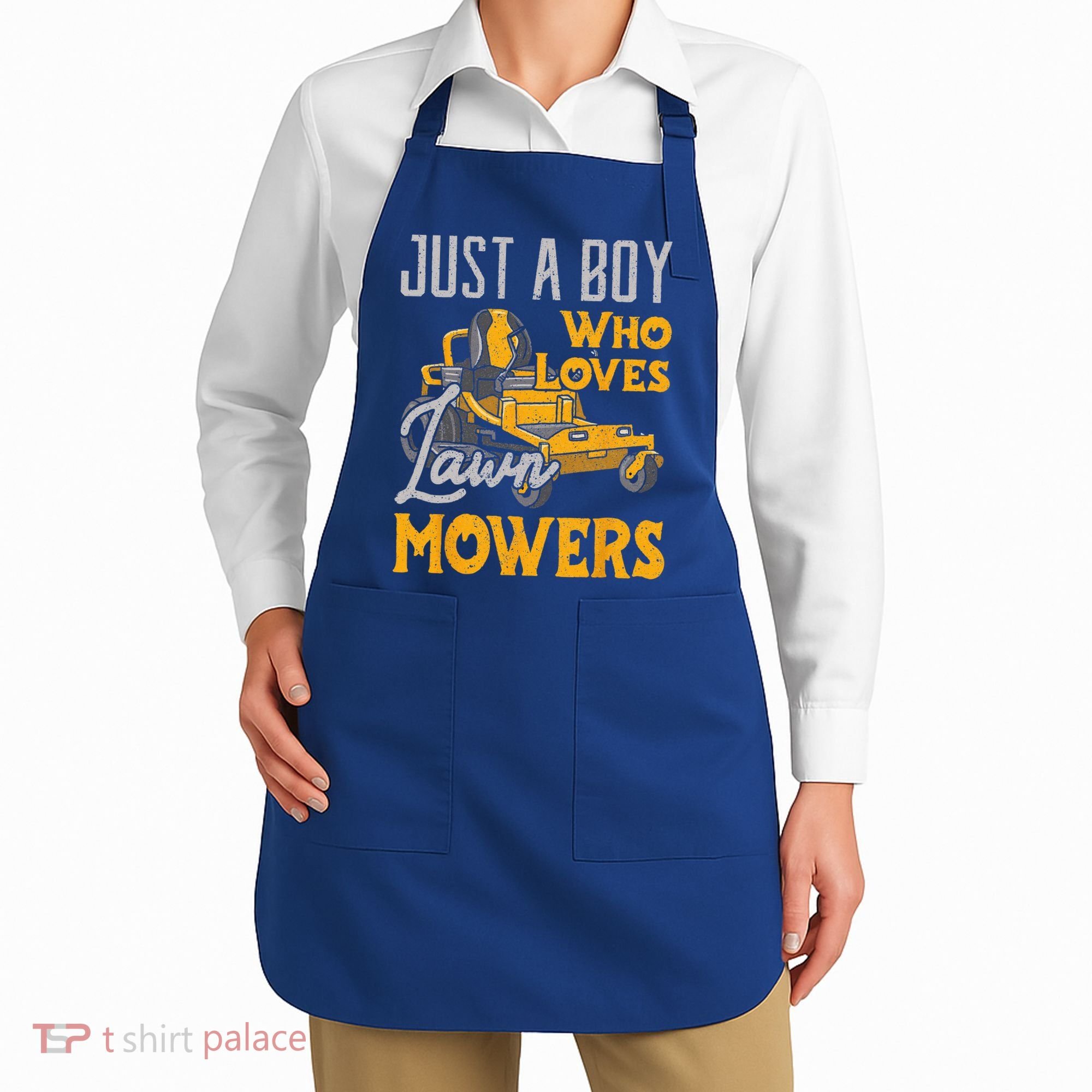 Lawn Mowing Just A Who Loves Mowers Gardener Apron