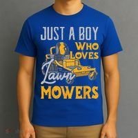 Lawn Mowing Just A Who Loves Mowers Gardener T-Shirt thumb 3