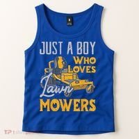Lawn Mowing Just A Who Loves Mowers Gardener Tank Top thumb 2