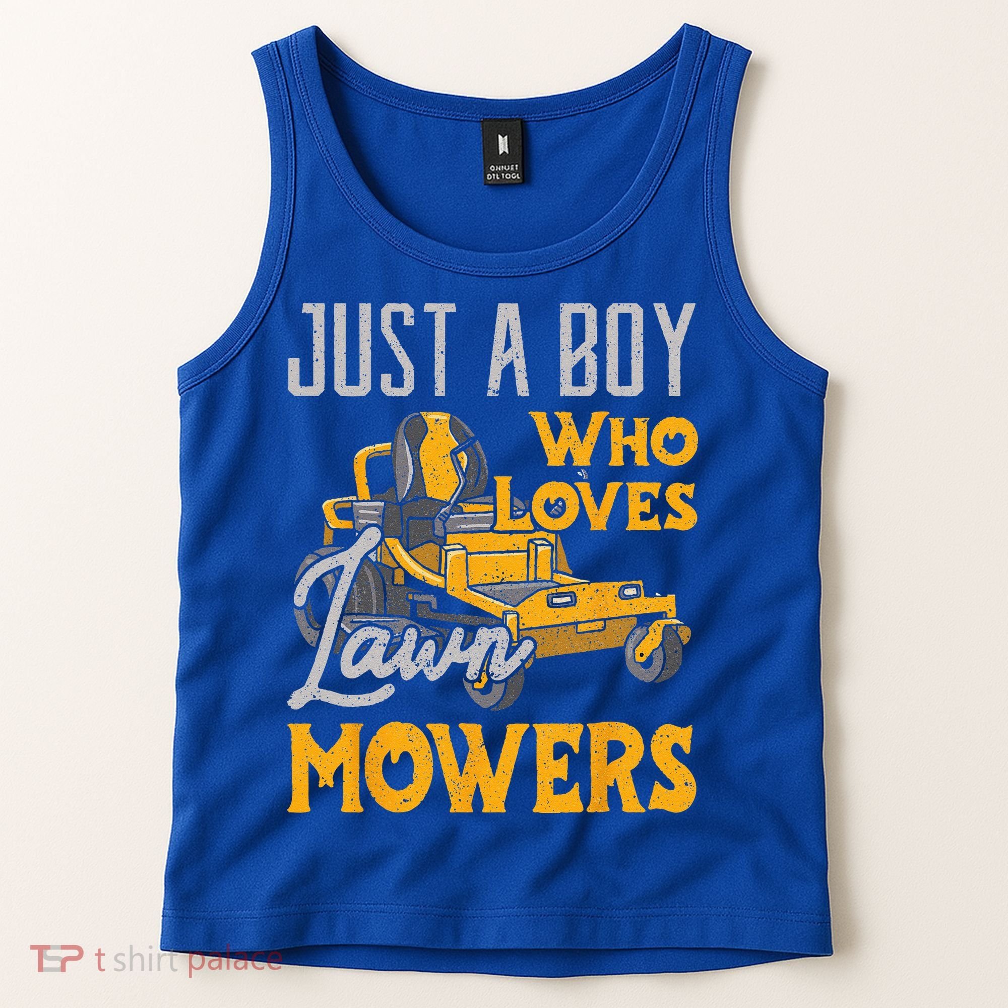 Lawn Mowing Just A Who Loves Mowers Gardener Tank Top
