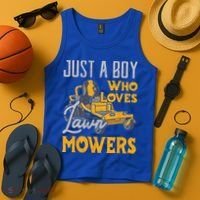 Lawn Mowing Just A Who Loves Mowers Gardener Tank Top thumb 4