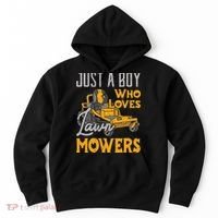 Lawn Mowing Just A Boy Who Loves Mowers Gardener Hoodie thumb 0