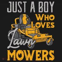 Lawn Mowing Just A Boy Who Loves Mowers Gardener Ornament thumb 1