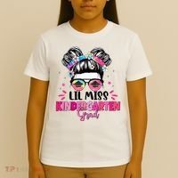 Lil Miss Kindergarten Grad Last Day Of School T-Shirt thumb 4