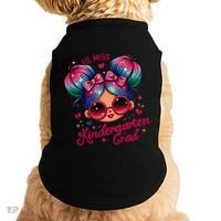 Lil Miss Kindergarten Grad Graduation Last Day Kindergarten Doggie Tank thumb 0