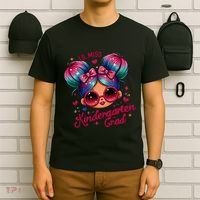 Lil Miss Kindergarten Grad Graduation Last Day Kindergarten T-Shirt thumb 6