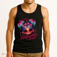 Lil Miss Kindergarten Grad Graduation Last Day Kindergarten Tank Top thumb 3