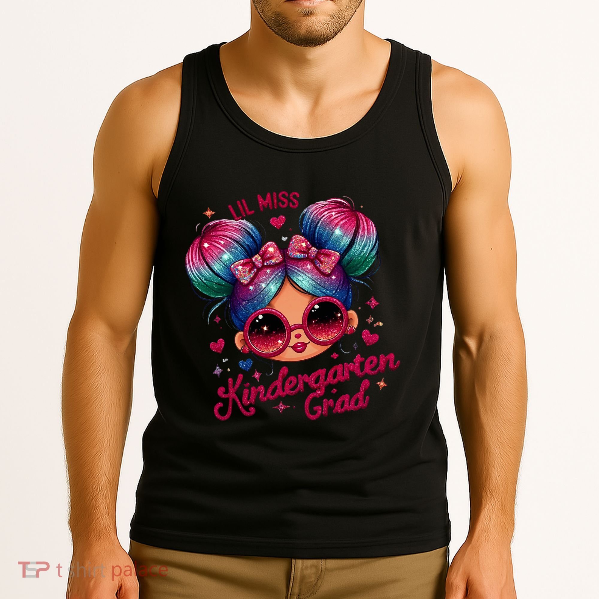 Lil Miss Kindergarten Grad Graduation Last Day Kindergarten Tank Top