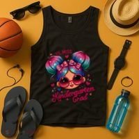 Lil Miss Kindergarten Grad Graduation Last Day Kindergarten Tank Top thumb 4