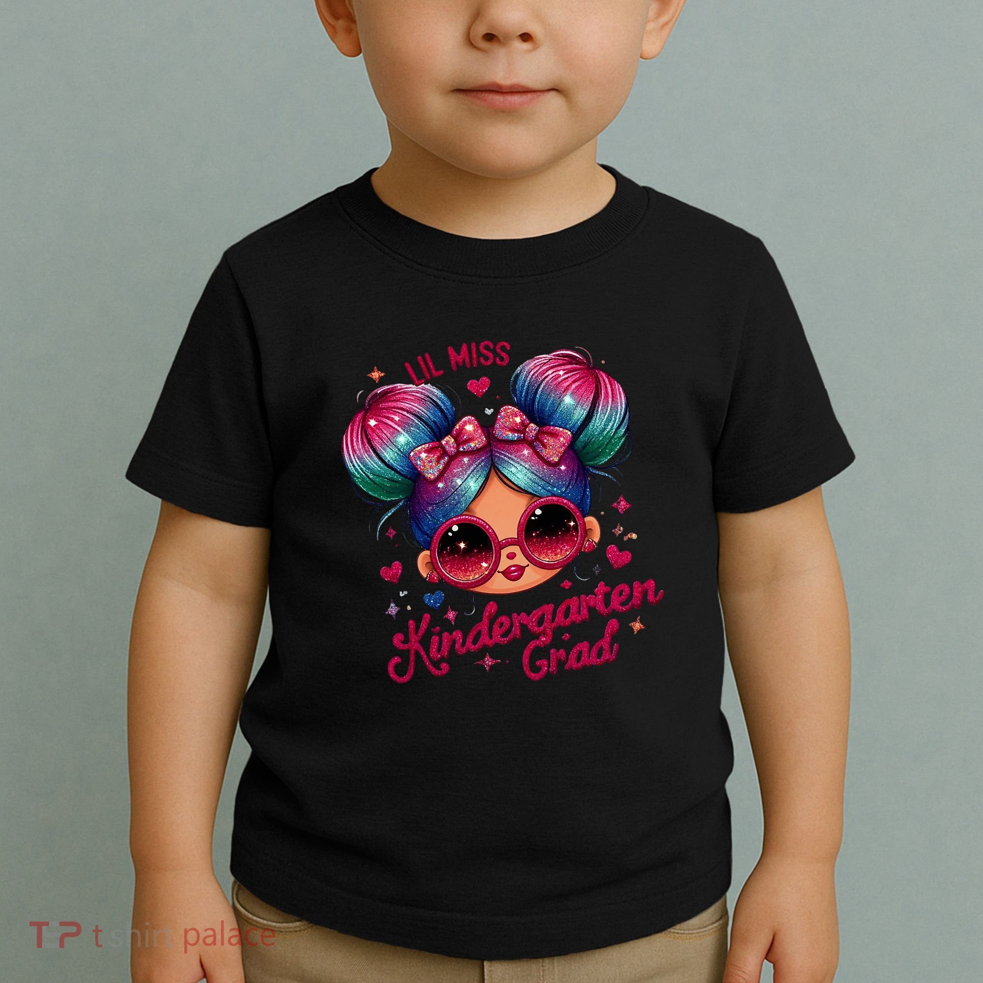 Lil Miss Kindergarten Grad Graduation Last Day Kindergarten Toddler T-Shirt