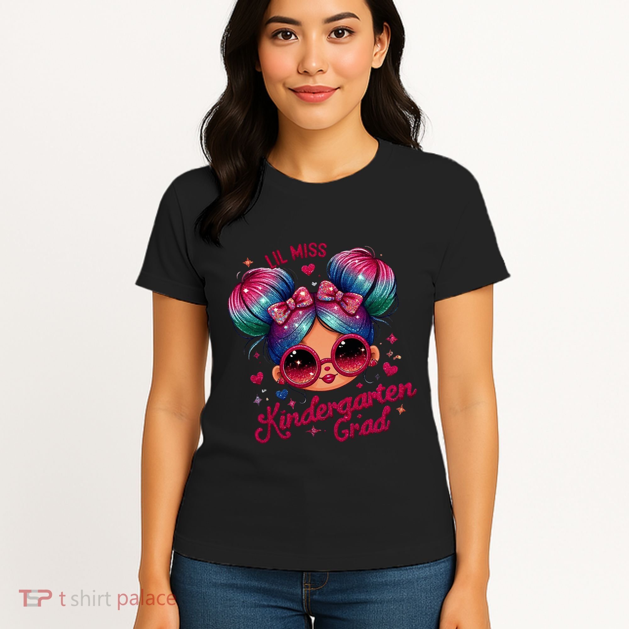 Lil Miss Kindergarten Grad Graduation Last Day Kindergarten Women's T-Shirt