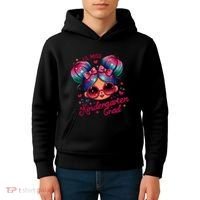 Lil Miss Kindergarten Grad Graduation Last Day Kindergarten Kids Hoodie thumb 4