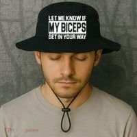 Let Me Know If My Biceps Get In Your Way Bucket Hat thumb 2