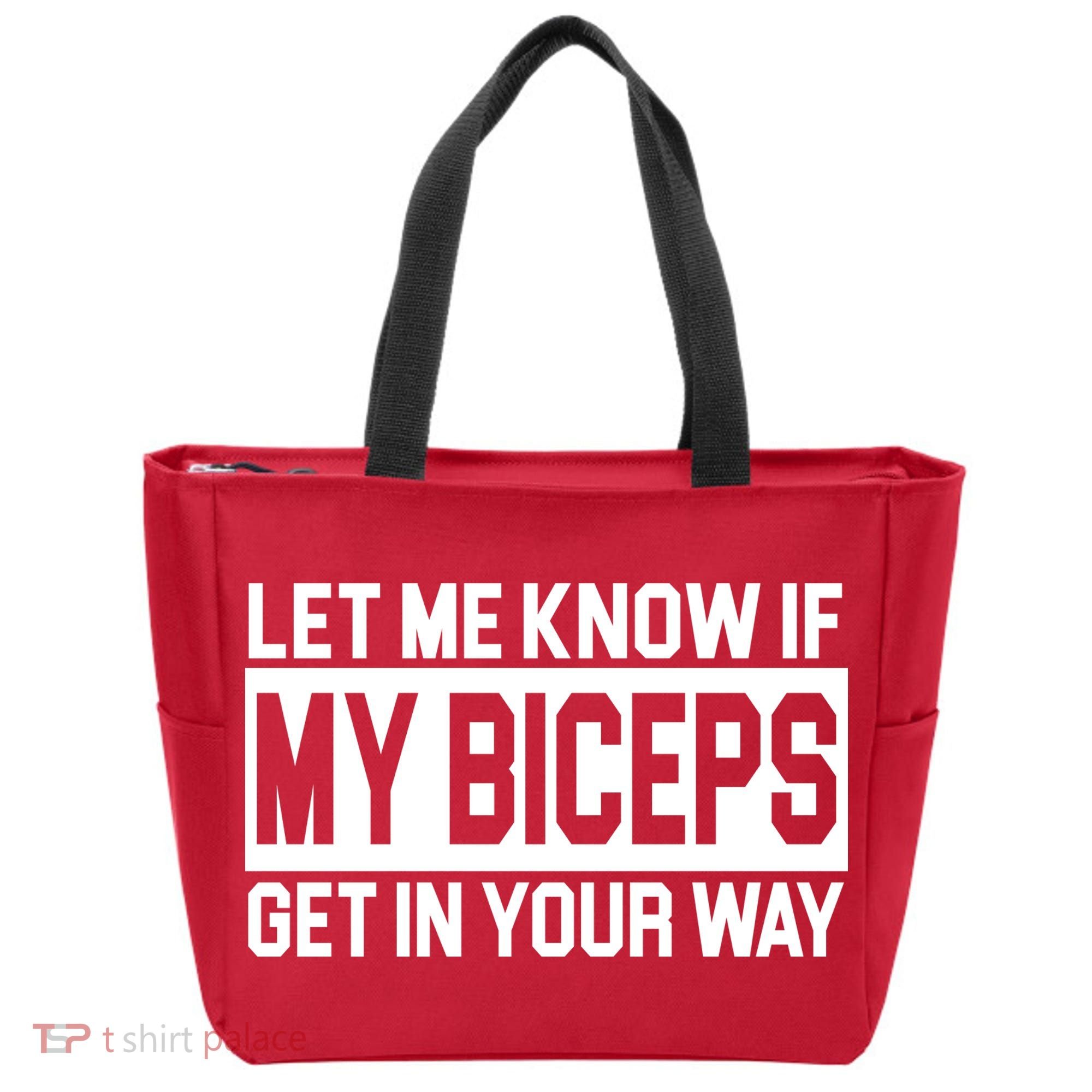 Let Me Know If My Biceps Get In Your Way Tote Bag