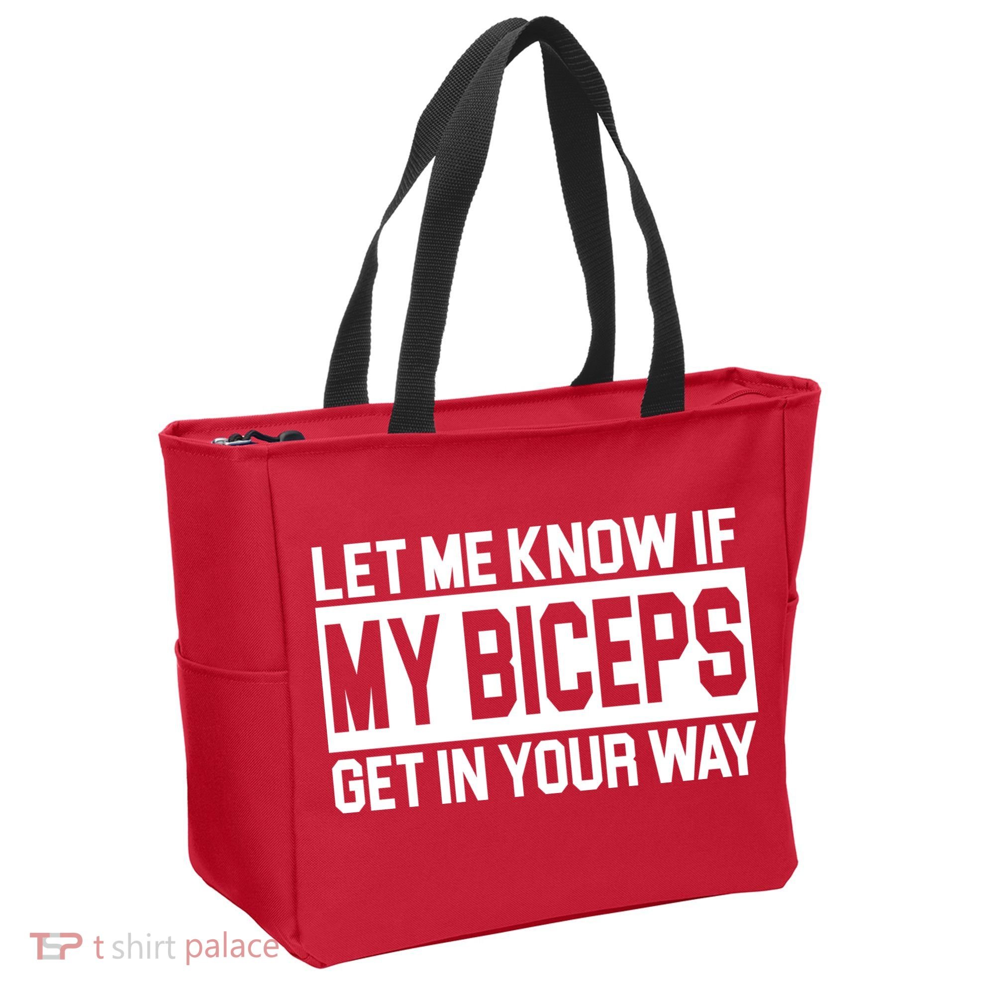 Let Me Know If My Biceps Get In Your Way Tote Bag