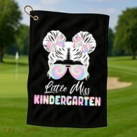 Little Miss Kindergarten Golf Towel thumb 1