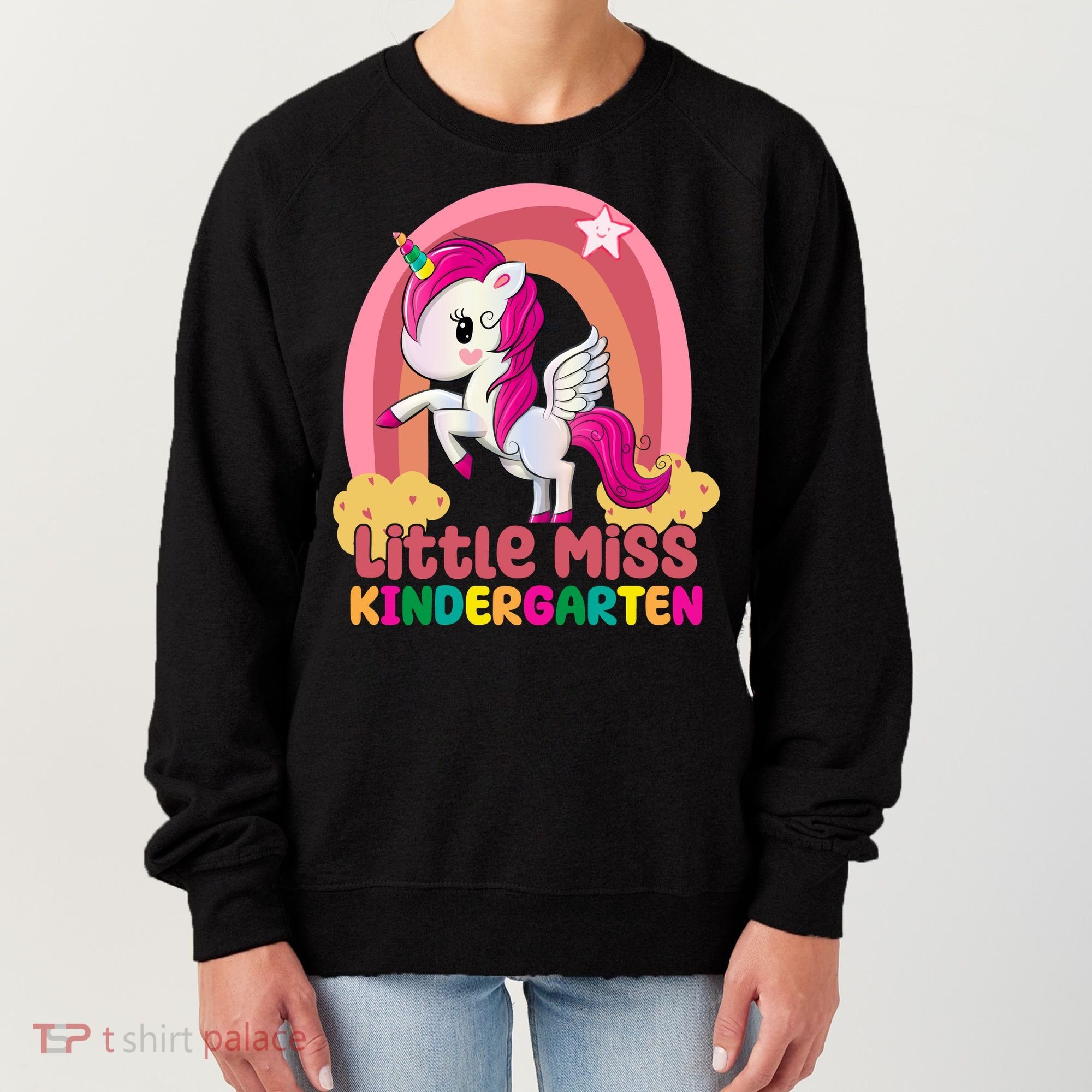 Little Miss Kindergarten Rainbow Unicorn Women's Sweatshirt